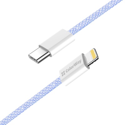 Дата кабель USB-C to Lightning 1.0m 27W purple ColorWay (CW-CBPDCL061-PU)