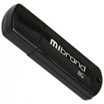 USB флеш накопитель Mibrand 8GB Grizzly Black USB 2.0 (MI2.0/GR8P3B)