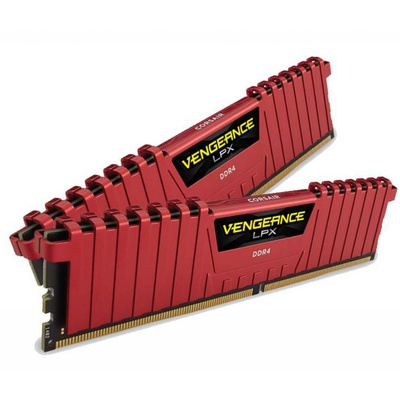 Модуль памяти для компьютера DDR4 8GB (2x4GB) 3000 MHz Vengeance LPX Red CORSAIR (CMK8GX4M2B3000C15R)