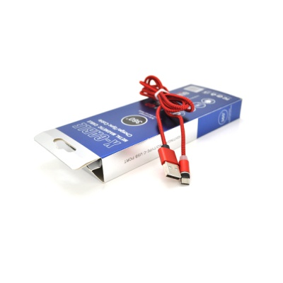 Дата кабель USB 2.0 to Micro 5P 1.0m 2A magnetic nylon red PiPo (18164)