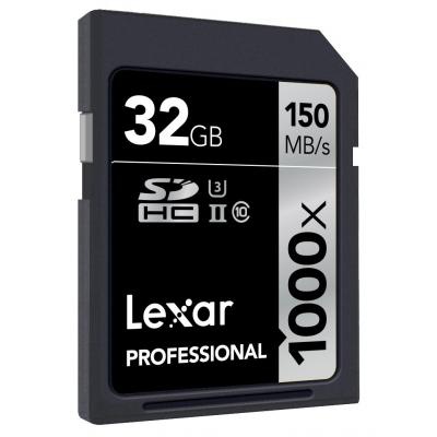 Карта памяти Lexar 32GB SDHC class 10 UHS-II U3 4K (LSD32GCRBEU1000)