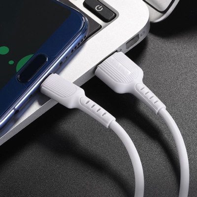 Дата кабель USB 2.0 AM to USB-C 1.0m 2A PVC BX16 white BOROFONE (6957531099468)