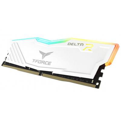 Модуль памяти для компьютера DDR4 16GB (2x8GB) 2666 MHz T-Force Delta White RGB Team (TF4D416G2666HC15BDC01)