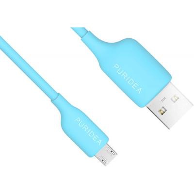 Дата кабель USB 2.0 AM to Micro 5P 1.2m Blue PURIDEA (L02-USB Blue)