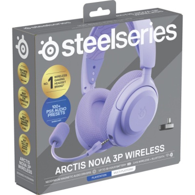 Навушники SteelSeries Arctis Nova 3P Wireless MultiPlatform Lavender (61692)