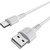 Дата кабель USB 2.0 AM to USB-C 1.0m 2A PVC BX16 white BOROFONE (6957531099468)