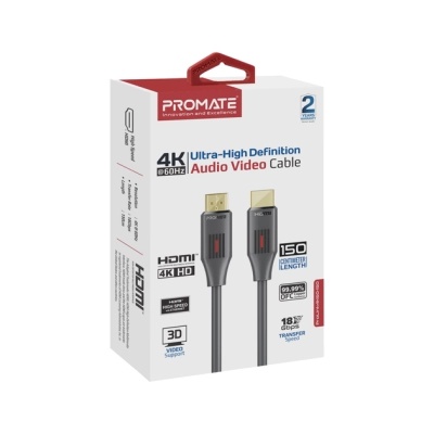 Кабель мультимедійний HDMI to HDMI 1.5m v2.0 black Promate (prolink4k60-150)