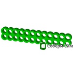 Гребешок для кабелей 24-pin (питание материнской платы) зеленый закрытый