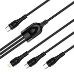 Дата кабель USB 2.0 AM to Lightning + Micro 5P + Type-C 1.2m 3.0A (PD60W data) Black ColorWay (CW-CBPDU3060-BK)