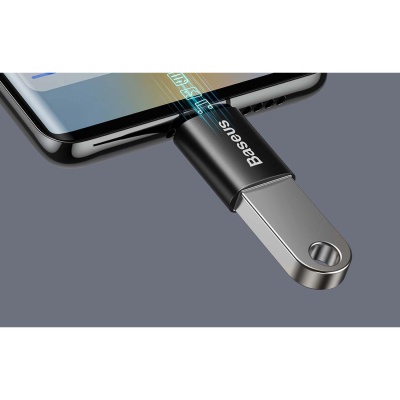 Перехідник OTG USB 3.1 AF to USB-C black Baseus (ZJJQ000001)