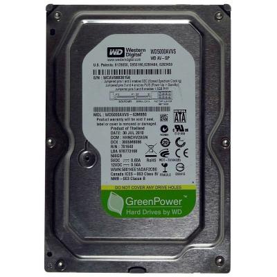 Жесткий диск 3.5'  500Gb Western Digital (# WD5000AVVS #)