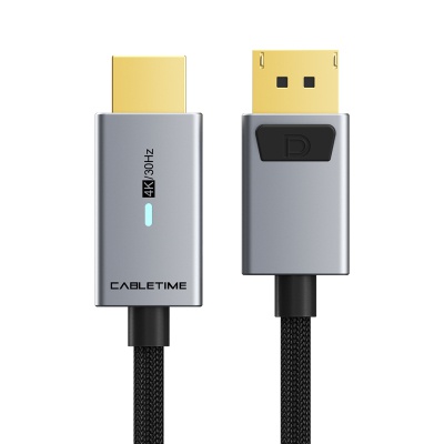 Кабель мультимедійний DisplayPort M to HDMI M 3.0m 4K60Hz Cabletime (CA915330)