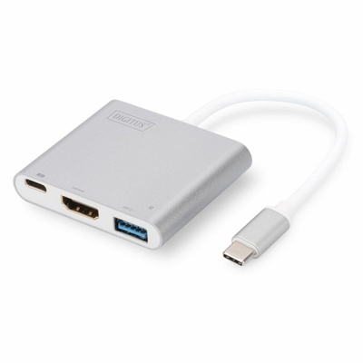 Переходник Type-C to HDMI/USB 3.0/Type-C DIGITUS (DA-70838)