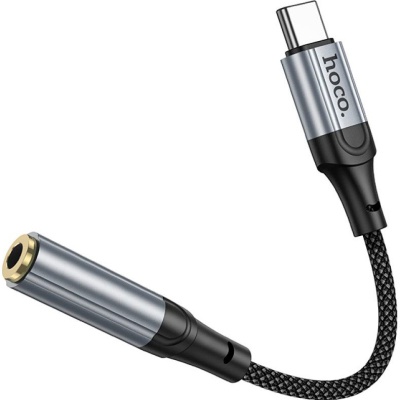 Перехідник USB-C to 3.5mm F 0.12m Black HOCO (6942007608886)