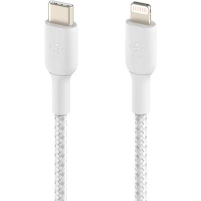 Дата кабель USB Type-С to Lightning 2.0m white Belkin (CAA004BT2MWH)