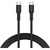 Дата кабель USB-C to USB-C 1.0m OnWire 60CL C-C 60W COLOR Braided 1m Black Canyon (CND-CCAP60AB10B)