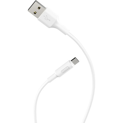 Дата кабель USB 2.0 AM to Micro 5P 1.0m 2A PVC X25 white HOCO (6957531080138)