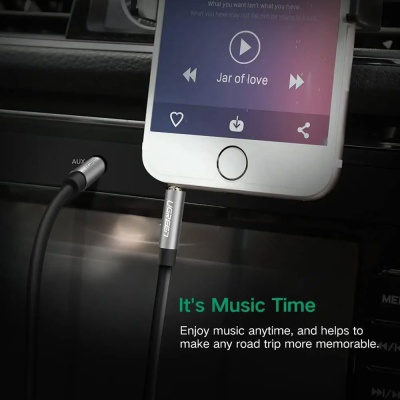 Кабель мультимедійний 3.5mm M to 3.5mm M 1.5m AV119 black UGREEN (10734)