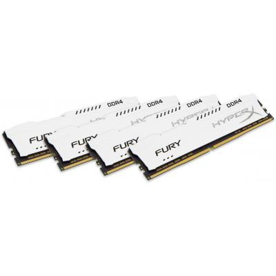 Модуль памяти для компьютера DDR4 64GB (4x16GB) 2666 MHz HyperX FURY White Kingston (HX426C16FWK4/64)