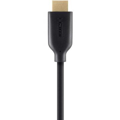 Кабель мультимедийный HDMI to HDMI 2.0m High Speed w/Ethernet 2м, 180 degree angle Belkin (F3Y026BT2M)