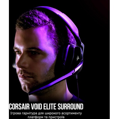 Навушники Corsair Void RGB Elite USB Premium with 7.1 Surround Sound Carbon (CA-9011203-EU)