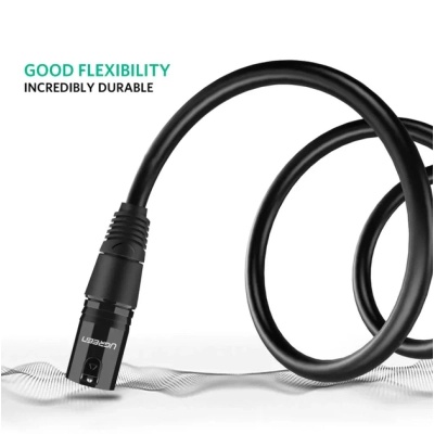 Кабель мультимедійний XLR M to XLR F 2.0m AV130 black Ugreen (20710)