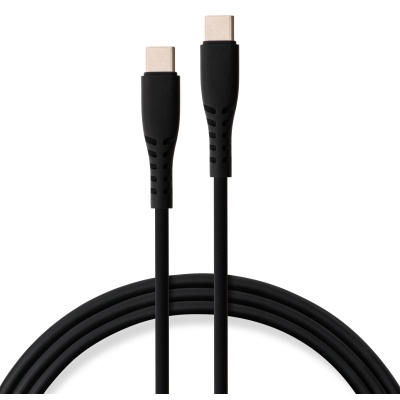 Дата кабель USB-C to USB-C 2.0m 60W Silicon Black Vinga (VCDCCC262SB)