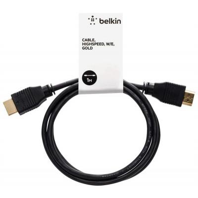 Кабель мультимедийный HDMI to HDMI 1.0m High Speed Ethernet Belkin (HDMI0017-1M)