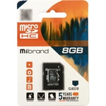Карта пам'яті Mibrand 8GB mircroSD class 6 (MICDC6/8GB-A)