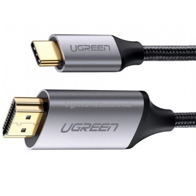 Переходник Ugreen Type-C M to HDMI M 1.5m MM142 Alum. (Gray\Black) (50570)