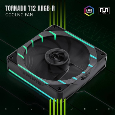 Кулер до корпусу Gamemax Tornado T12 ARGB-R