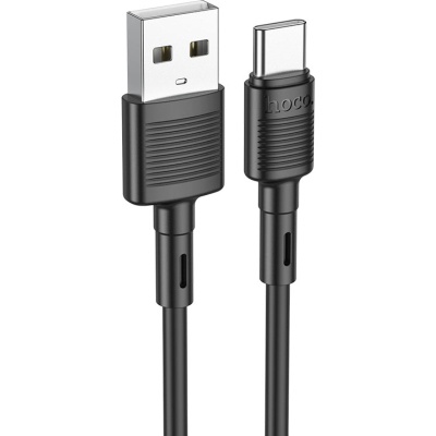 Дата кабель USB 2.0 AM to USB-C 1.0m 3A PVC X83 black HOCO (6931474770905)