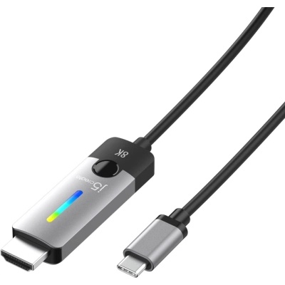 Кабель мультимедійний USB-C to HDMI M 1.8m 8K 60Hz LED RGB J5create (JCC157-N)
