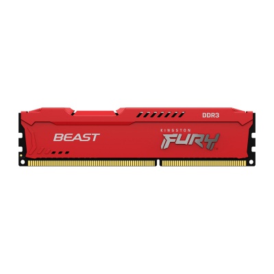 Модуль памяти для компьютера DDR3 4GB 1866 MHz Fury Beast Red Kingston Fury (ex.HyperX) (KF318C10BR/4)