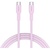 Дата кабель USB-C to USB-C 1.0m OnWire 60CL C-C 60W COLOR Braided 1m Pink Canyon (CND-CCAP60AB10PK)