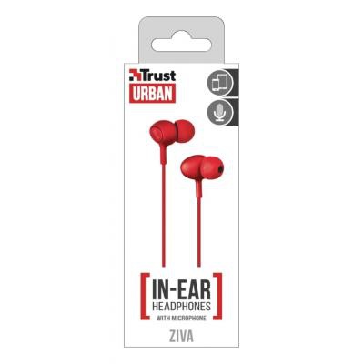 Наушники Trust Ziva Mic Red (21952)