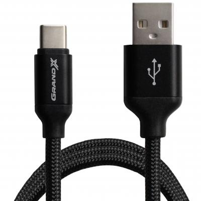 Дата кабель USB 2.0 AM to Type-C 1.0m Black/Black Grand-X (NC01BB)