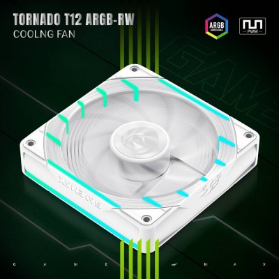 Кулер до корпусу Gamemax Tornado T12 ARGB-RW