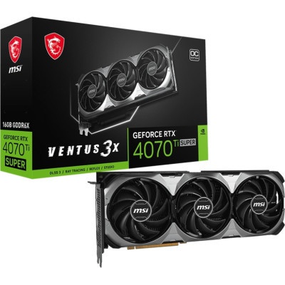 Відеокарта MSI GeForce RTX4070Ti SUPER 16Gb VENTUS 3X OC (RTX 4070 Ti SUPER 16G VENTUS 3X OC)