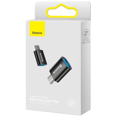 Перехідник OTG USB 3.1 AF to USB-C black Baseus (ZJJQ000001)