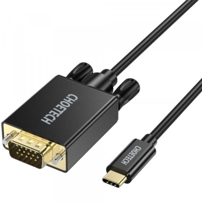 Кабель мультимедійний USB-C to VGA 1.8m FHD60Hz black Choetech (XCV-1801-BK)