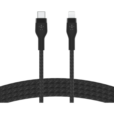 Дата кабель USB-С to Lightning 1.0m BRAIDED SILICONE black Belkin (CAA011BT1MBK)