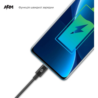 Дата кабель USB-C to USB-C 1.2.0m ABMM093BL black Armorstandart (ARM64371)