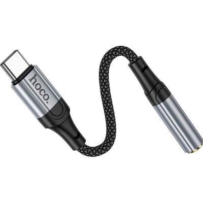 Перехідник USB-C to 3.5mm F 0.12m Black HOCO (6942007608886)