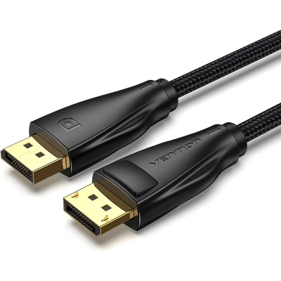 Кабель мультимедійний DisplayPort M to DisplayPort M 2.0m black Vention (HCCBH)