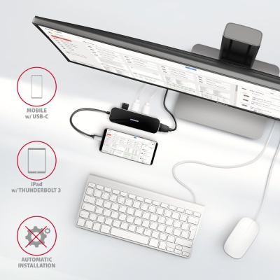 Концентратор AXAGON USB-C 6-in-1 to 4xUSB-A 5Gbps + 1xUSB-C PD100W + HDMI 4K30Hz 0.2m aluminum (HMC-6H4A)