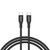 Дата кабель USB-C to USB-C 1.0m CC60SC10 60W Silicon Black Canyon (CNS-CC60SC10B)
