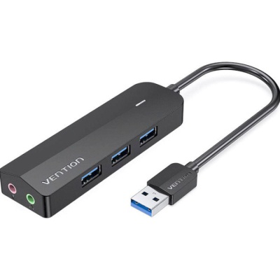 Концентратор Vention USB 3.0 to 3хUSB 3.0/2хTRS Audio/USB Micro 1.0m (CHIBF)