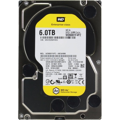 Жесткий диск 3.5' 6TB Western Digital (WD6001F4PZ)