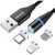 Дата кабель USB 2.0 AM to Lightning + Micro 5P + Type-C 1.0m Magnetic ColorWay (CW-CBUU038-BK)